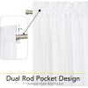 image:imageNICETOWN Door Curtain Panel Grey French Door Curtains Blackout Thermal Insulated Curtain Sidelight Privacy for WindowLiving RoomDoorwaysClassroom 25W by 72L inches 1 PanelWhite