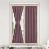 image:imageNICETOWN Door Curtain Panel Grey French Door Curtains Blackout Thermal Insulated Curtain Sidelight Privacy for WindowLiving RoomDoorwaysClassroom 25W by 72L inches 1 PanelDry Rose