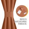 image:imageNICETOWN Door Curtain Panel Grey French Door Curtains Blackout Thermal Insulated Curtain Sidelight Privacy for WindowLiving RoomDoorwaysClassroom 25W by 72L inches 1 PanelBurnt Orange