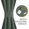 image:imageNICETOWN Door Curtain Panel Grey French Door Curtains Blackout Thermal Insulated Curtain Sidelight Privacy for WindowLiving RoomDoorwaysClassroom 25W by 72L inches 1 PanelDark Mallard