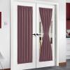 image:imageNICETOWN Door Curtain Panel Grey French Door Curtains Blackout Thermal Insulated Curtain Sidelight Privacy for WindowLiving RoomDoorwaysClassroom 25W by 72L inches 1 PanelDry Rose