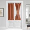 image:imageNICETOWN Door Curtain Panel Grey French Door Curtains Blackout Thermal Insulated Curtain Sidelight Privacy for WindowLiving RoomDoorwaysClassroom 25W by 72L inches 1 PanelBurnt Orange