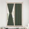 image:imageNICETOWN Door Curtain Panel Grey French Door Curtains Blackout Thermal Insulated Curtain Sidelight Privacy for WindowLiving RoomDoorwaysClassroom 25W by 72L inches 1 PanelDark Mallard