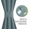 image:imageNICETOWN Door Curtain Panel Grey French Door Curtains Blackout Thermal Insulated Curtain Sidelight Privacy for WindowLiving RoomDoorwaysClassroom 25W by 72L inches 1 PanelGreyish Blue