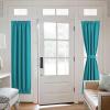 image:imageNICETOWN Door Curtain Panel Grey French Door Curtains Blackout Thermal Insulated Curtain Sidelight Privacy for WindowLiving RoomDoorwaysClassroom 25W by 72L inches 1 PanelPeacock Teal