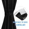image:imageNICETOWN Door Curtain Panel Grey French Door Curtains Blackout Thermal Insulated Curtain Sidelight Privacy for WindowLiving RoomDoorwaysClassroom 25W by 72L inches 1 PanelVelvetblack