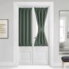 image:imageNICETOWN Door Curtain Panel Grey French Door Curtains Blackout Thermal Insulated Curtain Sidelight Privacy for WindowLiving RoomDoorwaysClassroom 25W by 72L inches 1 PanelDark Mallard