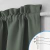 image:imageNICETOWN Door Curtain Panel Grey French Door Curtains Blackout Thermal Insulated Curtain Sidelight Privacy for WindowLiving RoomDoorwaysClassroom 25W by 72L inches 1 PanelDark Mallard