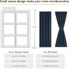 image:imageNICETOWN Door Curtain Panel Grey French Door Curtains Blackout Thermal Insulated Curtain Sidelight Privacy for WindowLiving RoomDoorwaysClassroom 25W by 72L inches 1 Panel100 Blackout  Navy Blue