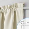 image:imageNICETOWN Door Curtain Panel Grey French Door Curtains Blackout Thermal Insulated Curtain Sidelight Privacy for WindowLiving RoomDoorwaysClassroom 25W by 72L inches 1 PanelLight Beige