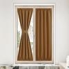 image:imageNICETOWN Door Curtain Panel Grey French Door Curtains Blackout Thermal Insulated Curtain Sidelight Privacy for WindowLiving RoomDoorwaysClassroom 25W by 72L inches 1 PanelGold Brown