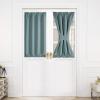 image:imageNICETOWN Door Curtain Panel Grey French Door Curtains Blackout Thermal Insulated Curtain Sidelight Privacy for WindowLiving RoomDoorwaysClassroom 25W by 72L inches 1 PanelGreyish Blue
