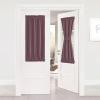 image:imageNICETOWN Door Curtain Panel Grey French Door Curtains Blackout Thermal Insulated Curtain Sidelight Privacy for WindowLiving RoomDoorwaysClassroom 25W by 72L inches 1 PanelDry Rose