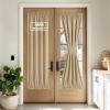 image:imageNICETOWN Door Curtain Panel Grey French Door Curtains Blackout Thermal Insulated Curtain Sidelight Privacy for WindowLiving RoomDoorwaysClassroom 25W by 72L inches 1 Panel100 Blackout  Biscotti Beige