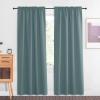 image:imageNICETOWN Door Curtain Panel Grey French Door Curtains Blackout Thermal Insulated Curtain Sidelight Privacy for WindowLiving RoomDoorwaysClassroom 25W by 72L inches 1 PanelGreyish Blue