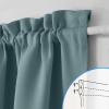 image:imageNICETOWN Door Curtain Panel Grey French Door Curtains Blackout Thermal Insulated Curtain Sidelight Privacy for WindowLiving RoomDoorwaysClassroom 25W by 72L inches 1 PanelGreyish Blue