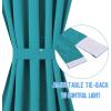image:imageNICETOWN Door Curtain Panel Grey French Door Curtains Blackout Thermal Insulated Curtain Sidelight Privacy for WindowLiving RoomDoorwaysClassroom 25W by 72L inches 1 PanelPeacock Teal