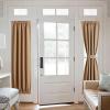 image:imageNICETOWN Door Curtain Panel Grey French Door Curtains Blackout Thermal Insulated Curtain Sidelight Privacy for WindowLiving RoomDoorwaysClassroom 25W by 72L inches 1 PanelGold Brown