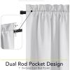 image:imageNICETOWN Door Curtain Panel Grey French Door Curtains Blackout Thermal Insulated Curtain Sidelight Privacy for WindowLiving RoomDoorwaysClassroom 25W by 72L inches 1 Panel100 Blackout  Greyish White