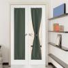 image:imageNICETOWN Door Curtain Panel Grey French Door Curtains Blackout Thermal Insulated Curtain Sidelight Privacy for WindowLiving RoomDoorwaysClassroom 25W by 72L inches 1 PanelDark Mallard