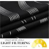 image:imageNICETOWN Door Curtain Panel Grey French Door Curtains Blackout Thermal Insulated Curtain Sidelight Privacy for WindowLiving RoomDoorwaysClassroom 25W by 72L inches 1 PanelFoil Black
