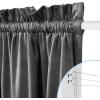 image:imageNICETOWN Door Curtain Panel Grey French Door Curtains Blackout Thermal Insulated Curtain Sidelight Privacy for WindowLiving RoomDoorwaysClassroom 25W by 72L inches 1 PanelVelvetgrey