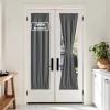 image:imageNICETOWN Door Curtain Panel Grey French Door Curtains Blackout Thermal Insulated Curtain Sidelight Privacy for WindowLiving RoomDoorwaysClassroom 25W by 72L inches 1 Panel100 Blackout  Grey