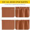 image:imageNICETOWN Door Curtain Panel Grey French Door Curtains Blackout Thermal Insulated Curtain Sidelight Privacy for WindowLiving RoomDoorwaysClassroom 25W by 72L inches 1 PanelBurnt Orange