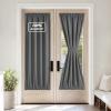 image:imageNICETOWN Door Curtain Panel Grey French Door Curtains Blackout Thermal Insulated Curtain Sidelight Privacy for WindowLiving RoomDoorwaysClassroom 25W by 72L inches 1 Panel100 Blackout  Grey
