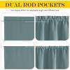 image:imageNICETOWN Door Curtain Panel Grey French Door Curtains Blackout Thermal Insulated Curtain Sidelight Privacy for WindowLiving RoomDoorwaysClassroom 25W by 72L inches 1 PanelGreyish Blue