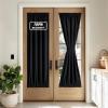 image:imageNICETOWN Door Curtain Panel Grey French Door Curtains Blackout Thermal Insulated Curtain Sidelight Privacy for WindowLiving RoomDoorwaysClassroom 25W by 72L inches 1 Panel100 Blackout  Black