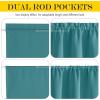 image:imageNICETOWN Door Curtain Panel Grey French Door Curtains Blackout Thermal Insulated Curtain Sidelight Privacy for WindowLiving RoomDoorwaysClassroom 25W by 72L inches 1 PanelSea Teal