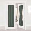 image:imageNICETOWN Door Curtain Panel Grey French Door Curtains Blackout Thermal Insulated Curtain Sidelight Privacy for WindowLiving RoomDoorwaysClassroom 25W by 72L inches 1 PanelDark Mallard
