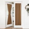 image:imageNICETOWN Door Curtain Panel Grey French Door Curtains Blackout Thermal Insulated Curtain Sidelight Privacy for WindowLiving RoomDoorwaysClassroom 25W by 72L inches 1 PanelGold Brown