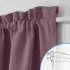 image:imageNICETOWN Door Curtain Panel Grey French Door Curtains Blackout Thermal Insulated Curtain Sidelight Privacy for WindowLiving RoomDoorwaysClassroom 25W by 72L inches 1 PanelDry Rose