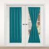 image:imageNICETOWN Door Curtain Panel Grey French Door Curtains Blackout Thermal Insulated Curtain Sidelight Privacy for WindowLiving RoomDoorwaysClassroom 25W by 72L inches 1 PanelPeacock Teal