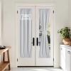 image:imageNICETOWN Door Curtain Panel Grey French Door Curtains Blackout Thermal Insulated Curtain Sidelight Privacy for WindowLiving RoomDoorwaysClassroom 25W by 72L inches 1 Panel100 Blackout  Greyish White