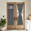 image:imageNICETOWN Door Curtain Panel Grey French Door Curtains Blackout Thermal Insulated Curtain Sidelight Privacy for WindowLiving RoomDoorwaysClassroom 25W by 72L inches 1 Panel100 Blackout  Grey
