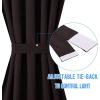 image:imageNICETOWN Door Curtain Panel Grey French Door Curtains Blackout Thermal Insulated Curtain Sidelight Privacy for WindowLiving RoomDoorwaysClassroom 25W by 72L inches 1 PanelToffee Brown