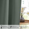image:imageNICETOWN Door Curtain Panel Grey French Door Curtains Blackout Thermal Insulated Curtain Sidelight Privacy for WindowLiving RoomDoorwaysClassroom 25W by 72L inches 1 PanelDark Mallard