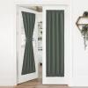 image:imageNICETOWN Door Curtain Panel Grey French Door Curtains Blackout Thermal Insulated Curtain Sidelight Privacy for WindowLiving RoomDoorwaysClassroom 25W by 72L inches 1 PanelDark Mallard