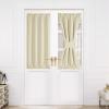 image:imageNICETOWN Door Curtain Panel Grey French Door Curtains Blackout Thermal Insulated Curtain Sidelight Privacy for WindowLiving RoomDoorwaysClassroom 25W by 72L inches 1 PanelLight Beige