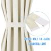 image:imageNICETOWN Door Curtain Panel Grey French Door Curtains Blackout Thermal Insulated Curtain Sidelight Privacy for WindowLiving RoomDoorwaysClassroom 25W by 72L inches 1 PanelLight Beige