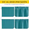 image:imageNICETOWN Door Curtain Panel Grey French Door Curtains Blackout Thermal Insulated Curtain Sidelight Privacy for WindowLiving RoomDoorwaysClassroom 25W by 72L inches 1 PanelPeacock Teal