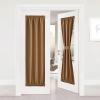 image:imageNICETOWN Door Curtain Panel Grey French Door Curtains Blackout Thermal Insulated Curtain Sidelight Privacy for WindowLiving RoomDoorwaysClassroom 25W by 72L inches 1 PanelGold Brown