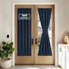 image:imageNICETOWN Door Curtain Panel Grey French Door Curtains Blackout Thermal Insulated Curtain Sidelight Privacy for WindowLiving RoomDoorwaysClassroom 25W by 72L inches 1 Panel100 Blackout  Navy Blue