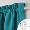 image:imageNICETOWN Door Curtain Panel Grey French Door Curtains Blackout Thermal Insulated Curtain Sidelight Privacy for WindowLiving RoomDoorwaysClassroom 25W by 72L inches 1 PanelPeacock Teal