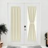 image:imageNICETOWN Door Curtain Panel Grey French Door Curtains Blackout Thermal Insulated Curtain Sidelight Privacy for WindowLiving RoomDoorwaysClassroom 25W by 72L inches 1 PanelLight Beige