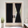 image:imageNICETOWN Door Curtain Panel Grey French Door Curtains Blackout Thermal Insulated Curtain Sidelight Privacy for WindowLiving RoomDoorwaysClassroom 25W by 72L inches 1 Panel100 Blackout  Black