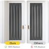 image:imageNICETOWN Door Curtain Panel Grey French Door Curtains Blackout Thermal Insulated Curtain Sidelight Privacy for WindowLiving RoomDoorwaysClassroom 25W by 72L inches 1 Panel100 Blackout  Grey